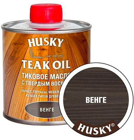 Масло тиковое Husky Siberian с твердым воском, венге, 0.25л купить в СОМ