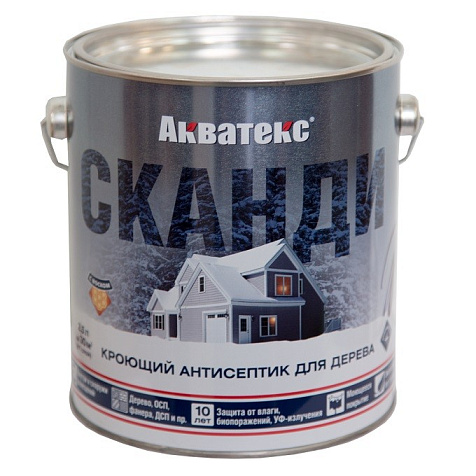Антисептик кроющий Акватекс Сканди, айсберг, 2.5 л купить в СОМ