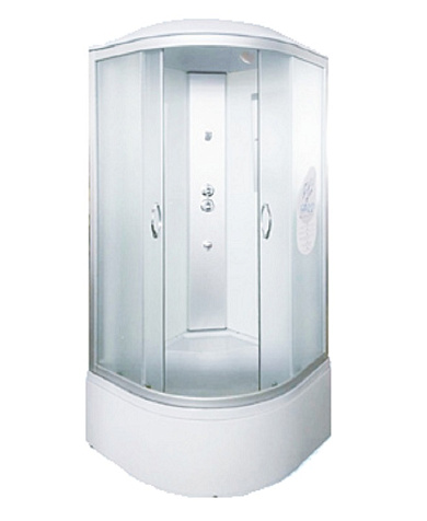 Кабина душевая Faro 460/2, 90х90х220 стекло крезет, панель задняя белая, без электрики купить в СОМ