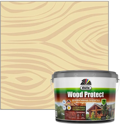Пропитка защитно-декоративная Dufa WOOD PROTECT SUPREME, бесцветный, 2.5 л купить в СОМ