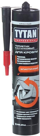 Герметик каучуковый Tytan Professional, кровельный, красный, 310 мл купить в СОМ
