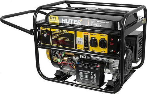 Генератор бензиновый Huter DY6500LX, 5000 Вт купить в СОМ