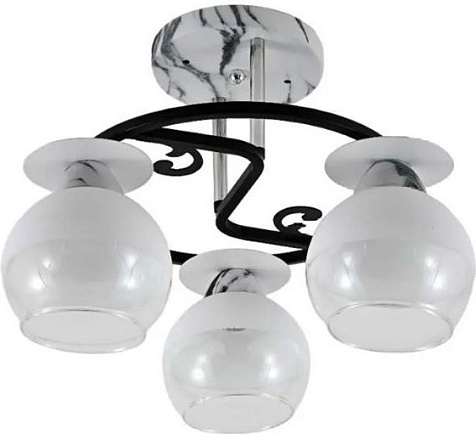 Люстра классическая ЭкономСвет 12269/3MR+CR+BK WT+CL E27, max. 60 W, до 7 м². купить в СОМ