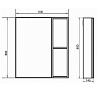 Зеркало-шкаф Comforty Осло-60, бетон светлый купить в СОМ