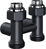Узел прямой нижнее подключение 1/2 х 3/4" Royal Thermo Design черный купить в СОМ