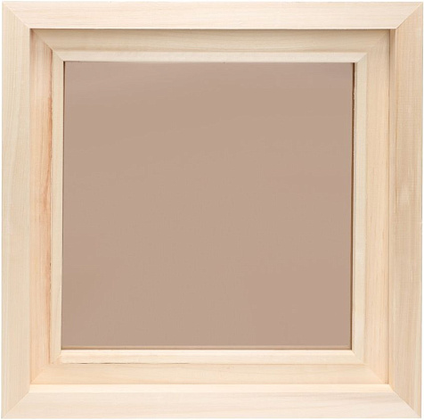 Окно деревянное для бани и сауны,двойное стекло, тонированное, 60×60 см купить в СОМ