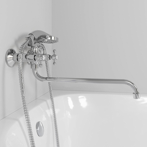 Смеситель для ванны Avrora Vesta AV2133, латунь, хром купить в СОМ