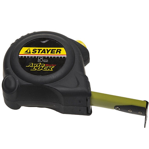Рулетка STAYER AUTOLOCK, 5м х 25мм купить в СОМ