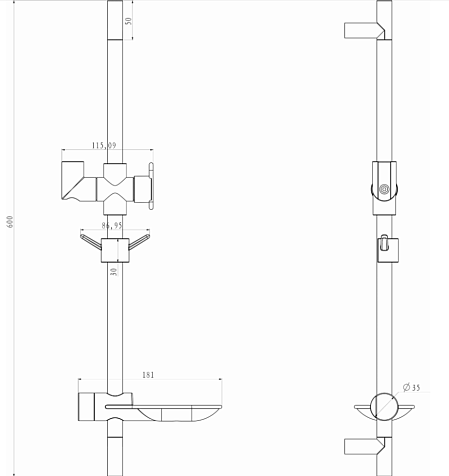 Стойка душевая Lemark LM8062C, мыльница овальная, хром купить в СОМ