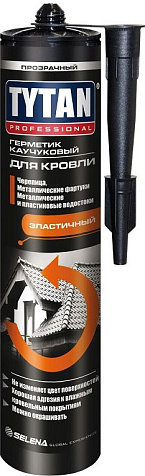 Герметик каучуковый Tytan Professional, кровельный, прозрачный, 310 мл купить в СОМ