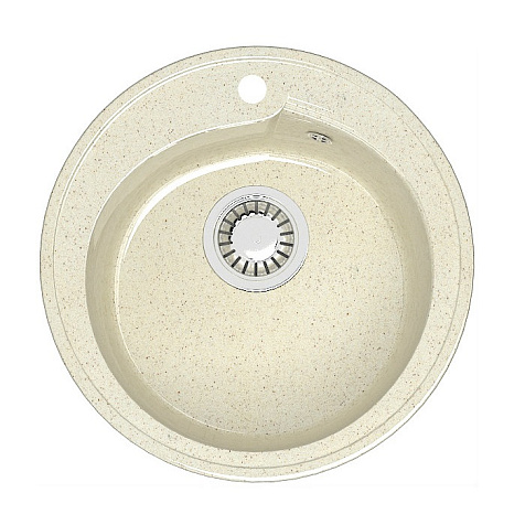 Мойка каменная Berge 19, 450х450х190 мм, врезная, бежевая купить в СОМ