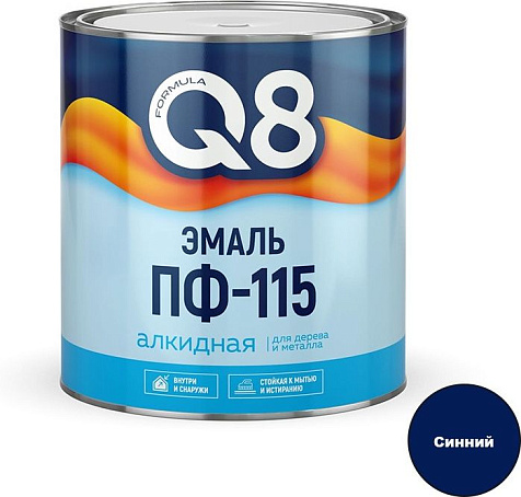 Эмаль ПФ-115 Formula Q8, синяя, 1.8 кг купить в СОМ