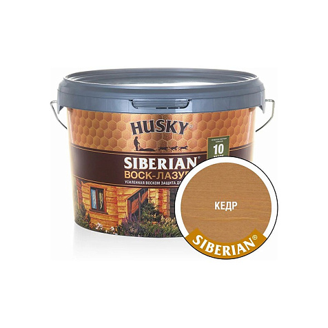 Воск-лазурь Husky Siberian, кедр, 2,5л купить в СОМ