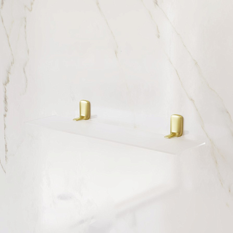 Полка для ванной Kleber Gold KLE-GOLD034, стекло купить в СОМ