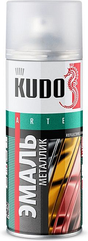 Эмаль-аэрозоль Kudo KU-1027 универсальная, металлик, хром, 0.52 л купить в СОМ