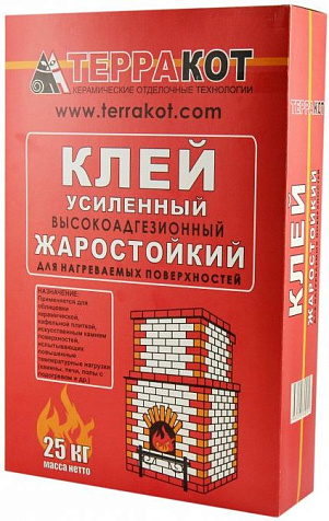Клей жаростойкий усиленный Терракот, 25 кг купить в СОМ