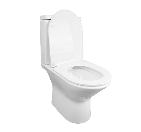 Унитаз-компакт Azario Fretta New AZ-1223, безободковый, сиденье микролифт купить в СОМ