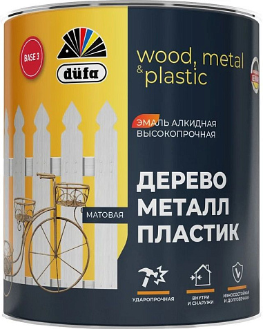 Эмаль алкидная Dufa, база 3, матовый, 0.65 л купить в СОМ