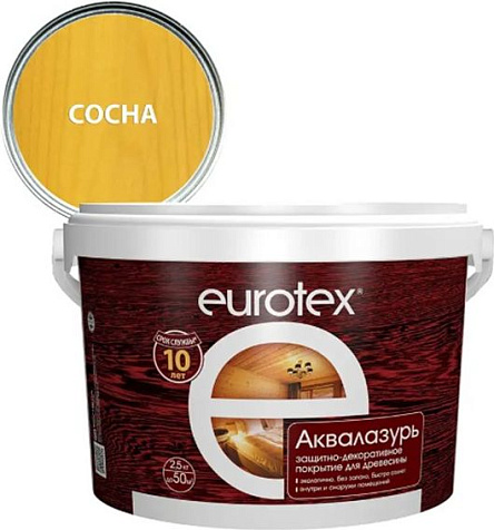 Антисептик декоративный Eurotex, сосна, 2.5 кг купить в СОМ