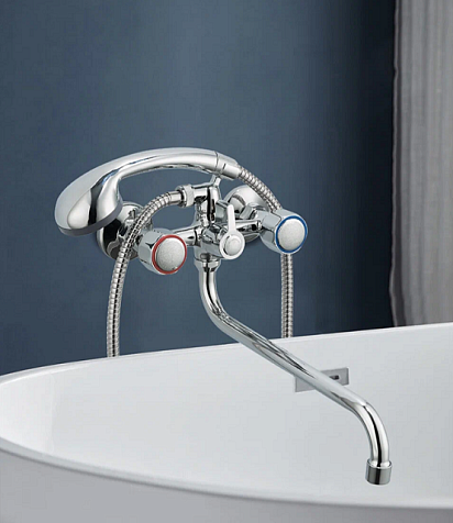 Смеситель для ванны FRUD R22109, силумин, хром купить в СОМ