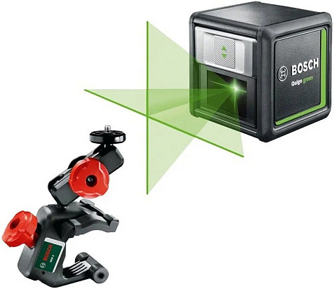 Лазерный уровень BOSCH Quigo green + MM2 0.603.663.C00, самовыравнивающийся купить в СОМ