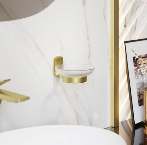 Мыльница Kleber Gold KLE-GOLD036, стекло купить в СОМ