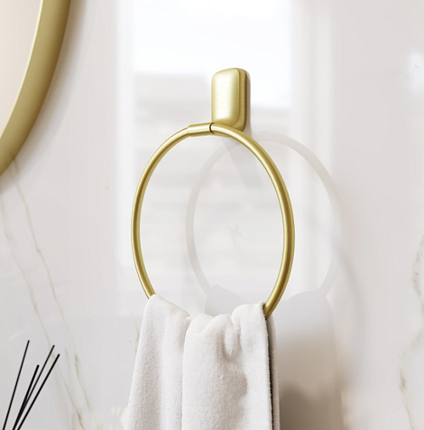 Полотенцедержатель Kleber Gold KLE-GOLD011, кольцо купить в СОМ