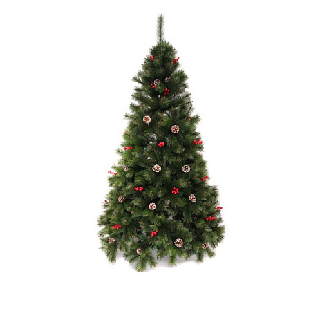 Елка искусственная Венская 2,1м ягоды и шишки купить в СОМ