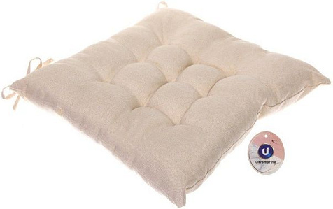 Сидушка на стул PRIMO 40x40см бежевая купить в СОМ