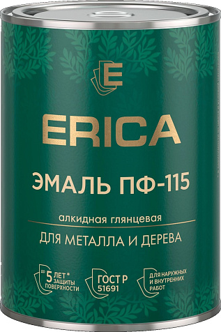 Эмаль ПФ-115 Erica, лимон, 0.8 кг купить в СОМ
