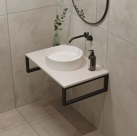 Столешница Hiekka 80 х45 см, белая купить в СОМ