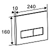 Кнопка для инсталляции Azario AZ-015.08, матовый оружейная сталь, квадратная (AZ-501A) купить в СОМ