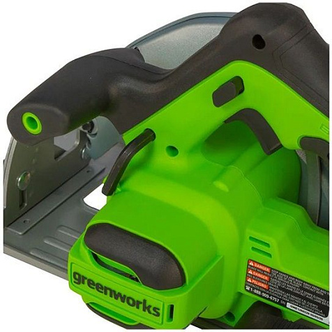 Пила циркулярная Greenworks GD24CS, 24В, Li-ion, без АКБ и ЗУ, 185х20мм, бесщеточная купить в СОМ