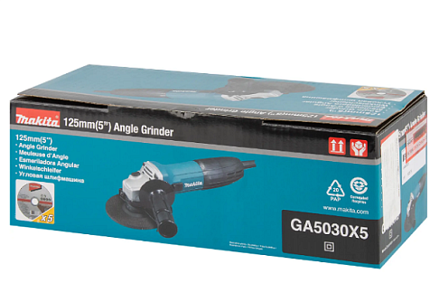 Машина углошлифовальная MAKITA GA5030R, 125мм, 720Вт купить в СОМ