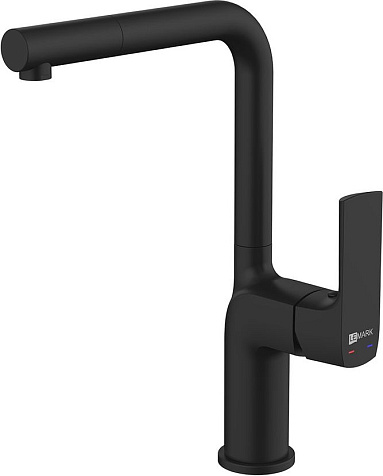 Смеситель для мойки Lemark Ursus LM7205BL, латунь, черный купить в СОМ