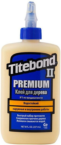 Клей столярный Titebond Premium Wood, влагостойкий, 237мл купить в СОМ