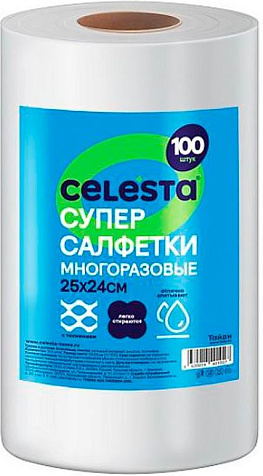 Салфетка Celesta Супер 25х24100шт в рулоне купить в СОМ