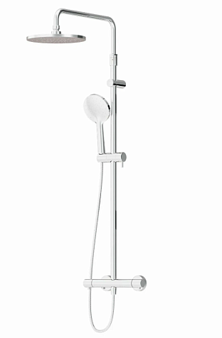 Система душевая Damixa Elara DX408541000, тропический душ, смеситель термостатический купить в СОМ