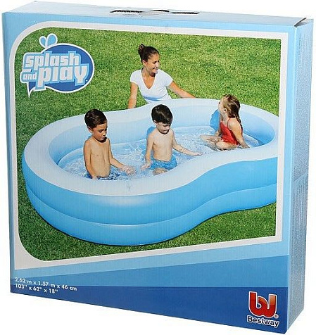 Бассейн надувной Bestway 54117  262х157х46см The Big Lagoon прямоугольный купить в СОМ