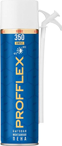Пена монтажная Profflex Simple 350, бытовая, 350 мл купить в СОМ