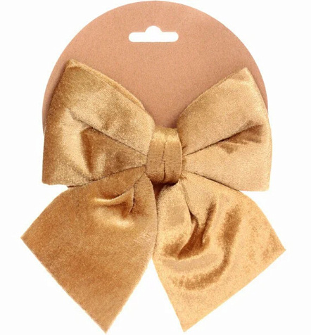Бант на ёлку Велюровый стиль 15х20см золото купить в СОМ