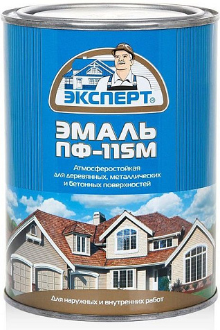 Эмаль ПФ-115 Эксперт, красная глянцевая, 0.8 кг купить в СОМ