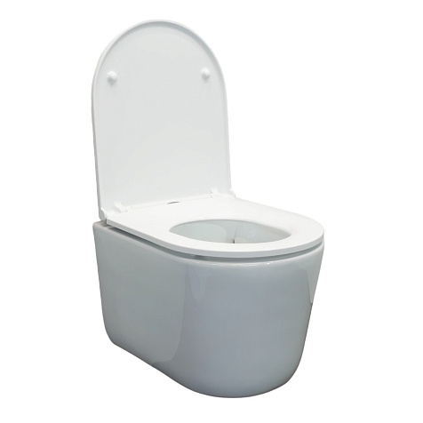 Унитаз подвесной Comforty CF3C789WH, безободковый, торнадо, дюропласт, микролифт купить в СОМ