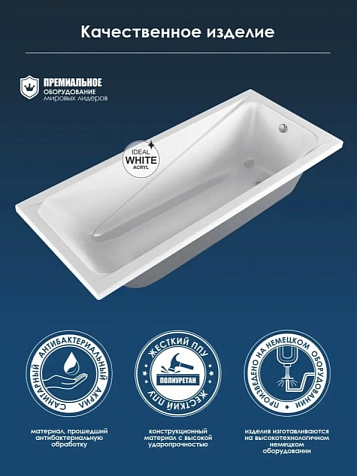 Ванна акриловая Метакам Light, 1500 х700 мм купить в СОМ