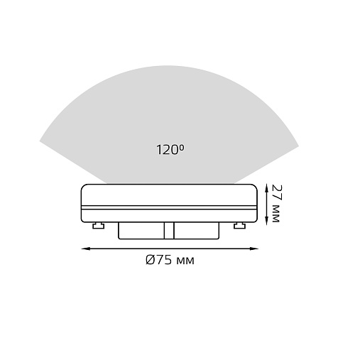 Лампа светодиодная Gauss 8Вт GX53  LED, dim, 2800К купить в СОМ
