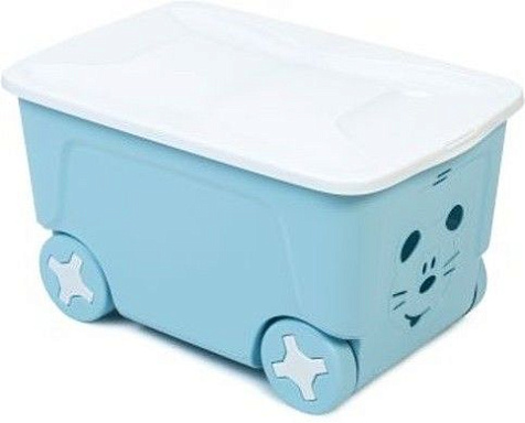 Контейнер 50л для игрушек на колесах Lalababy Play with Me синий купить в СОМ