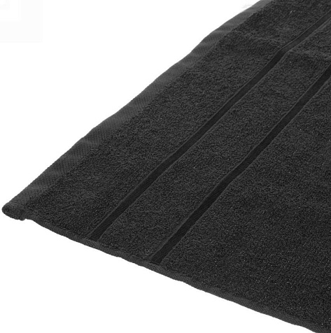 Полотенце Luna махровое 30х30см черное 360гр/м2 купить в СОМ