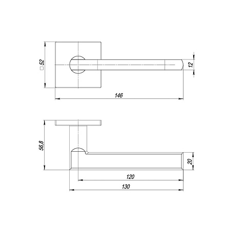 Ручка раздельная K.ARC.Q52.PLUTON BL-24 черный купить в СОМ