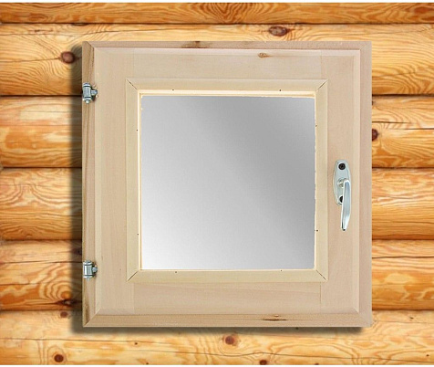 Окно деревянное, двойное стекло, липа, Добропаровъ, 40×40 см, купить в СОМ