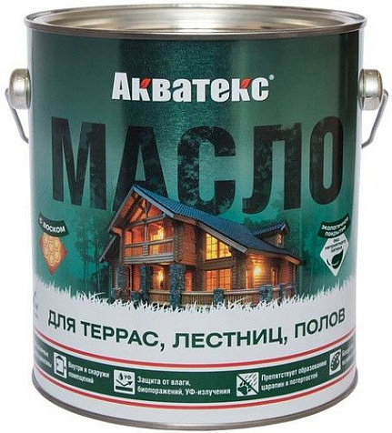 Масло для террас Акватекс, бесцветный, 2.5 л купить в СОМ